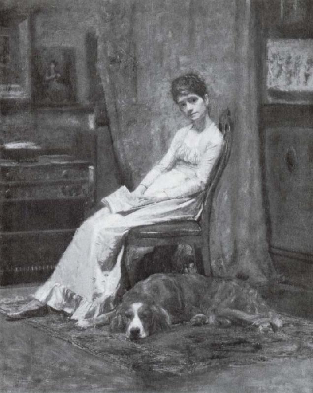 Thomas Eakins Portrait Einer Dame mit Setter China oil painting art